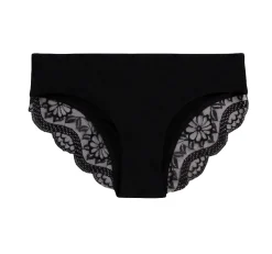 Black with Lace - Seamless Brazilian Briefs