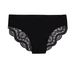 Black with Lace - Seamless Brazilian Briefs