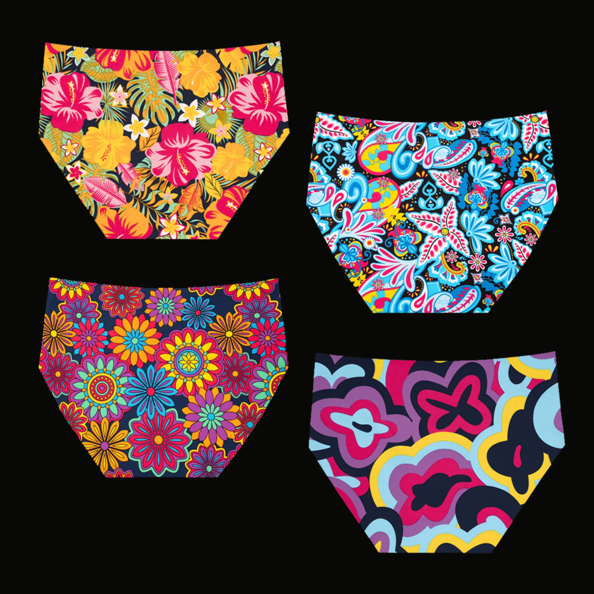 Blooming Bundle - Ladies Seamless Full Briefs 4 Pack Bundle