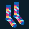 Cyan Tetris - Crew Socks