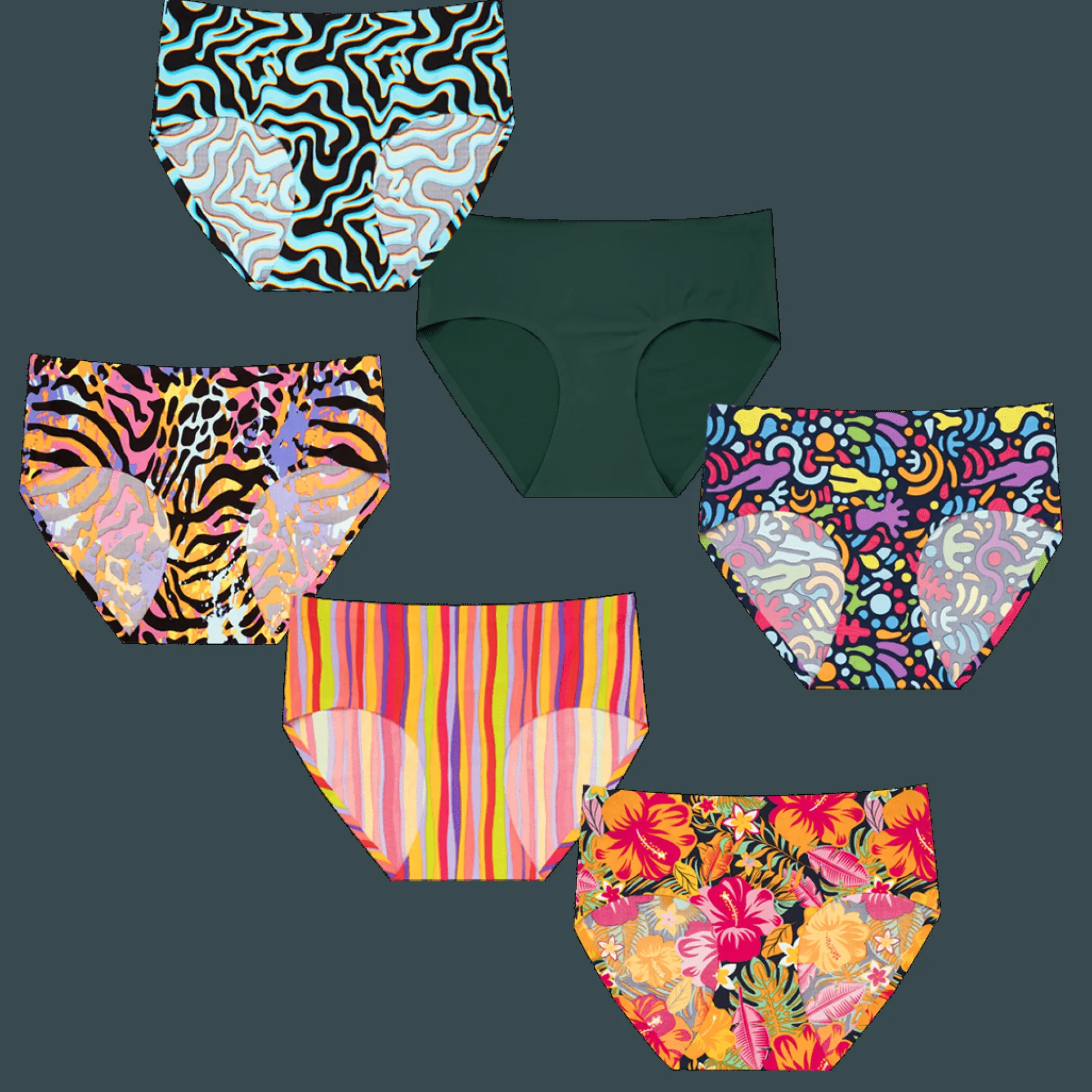 Endless Summer Bundle - Ladies Seamless Full Briefs 6 Pack Bundle