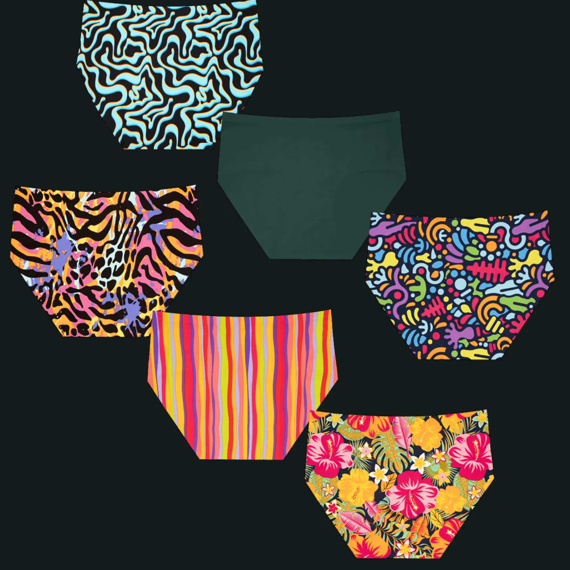 Endless Summer Bundle - Ladies Seamless Full Briefs 6 Pack Bundle