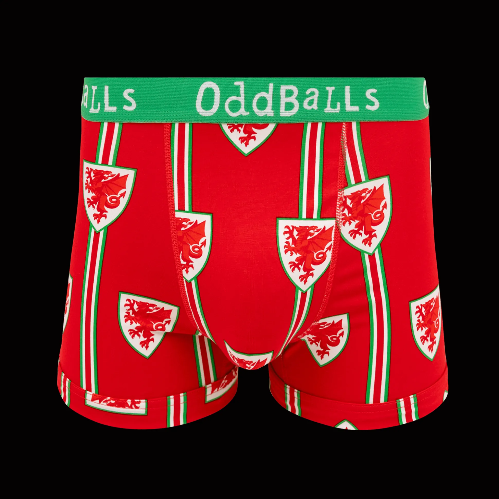 FA Wales Red & Green - Mens Boxer Shorts