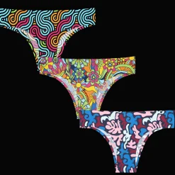 Funky Fresh Bundle - Ladies Seamless Brazilian Briefs 3 Pack Bundle