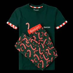 Goolies (Kids) Long Pyjamas - Candy Canes - Trousers & T-Shirt