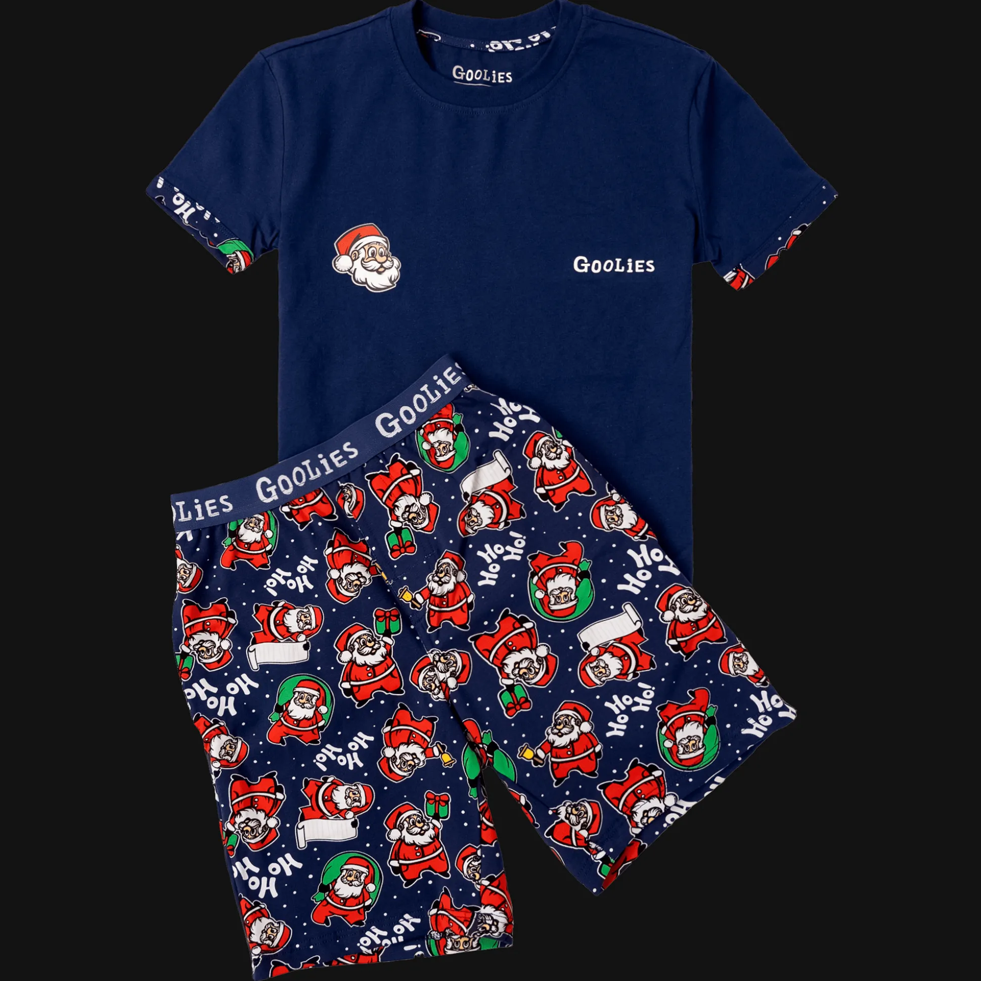 Goolies (Kids) Short Pyjamas - Santa - Shorts & T-Shirt