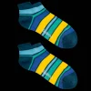 Green Dual Stripes - Ankle Trainer Socks