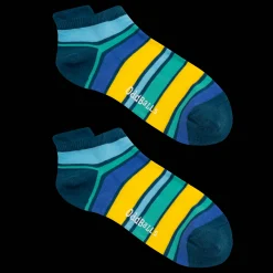 Green Dual Stripes - Ankle Trainer Socks