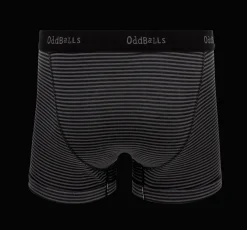 Grey & Black Stripes - Mens Boxer Shorts
