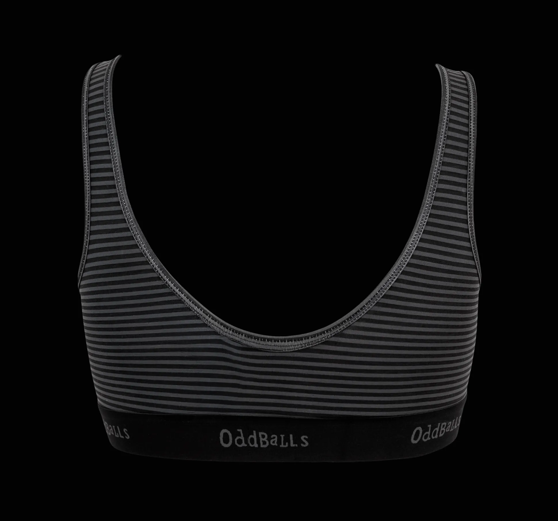Grey Black Stripes - Ladies Bralette