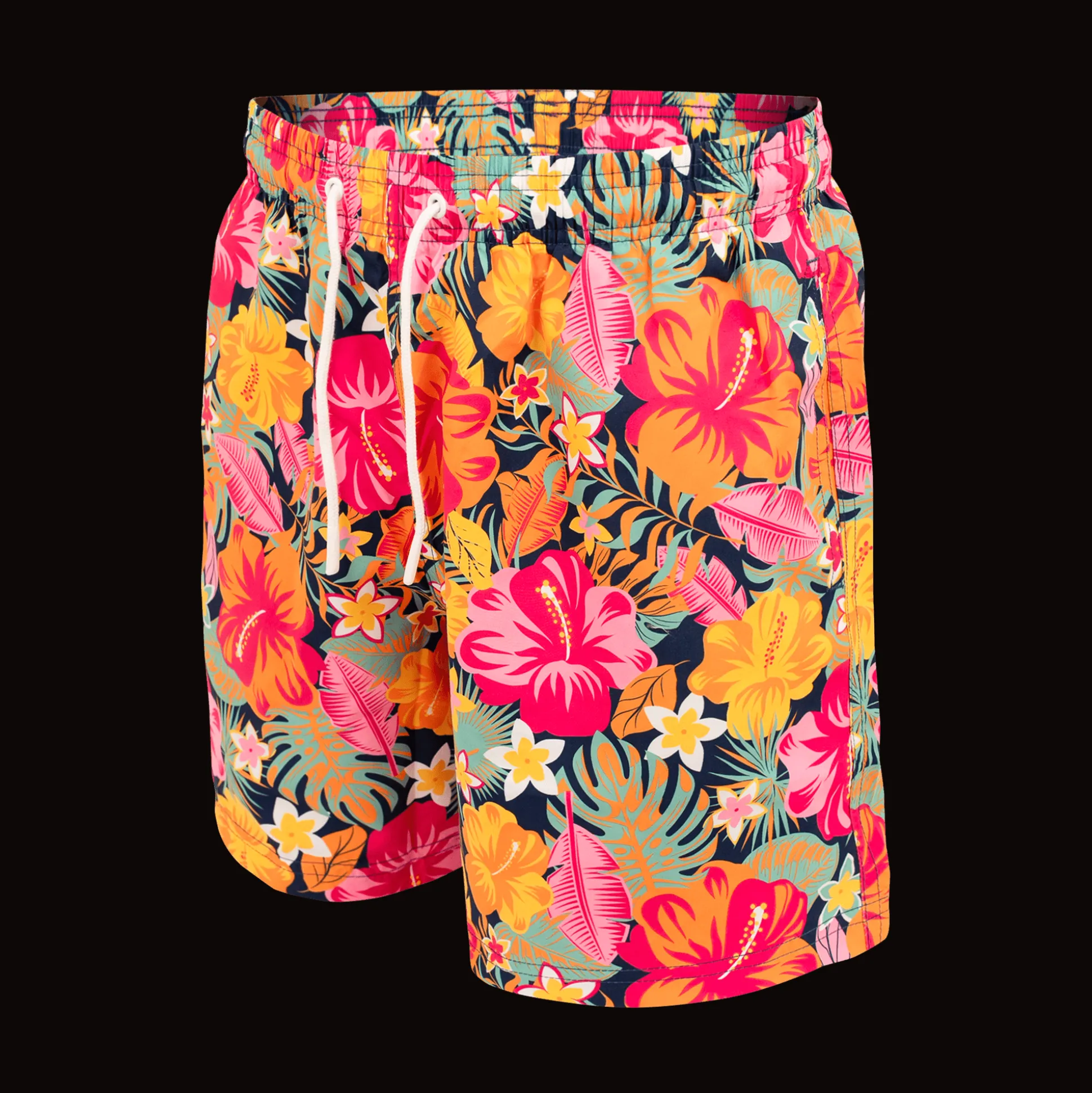 Kids Swim Shorts - Hibiscus