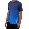 Navy / Cyan - Gradient - Flex Fit - Mens Training T-Shirt