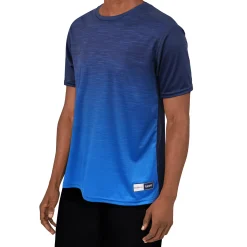 Navy / Cyan - Gradient - Flex Fit - Mens Training T-Shirt