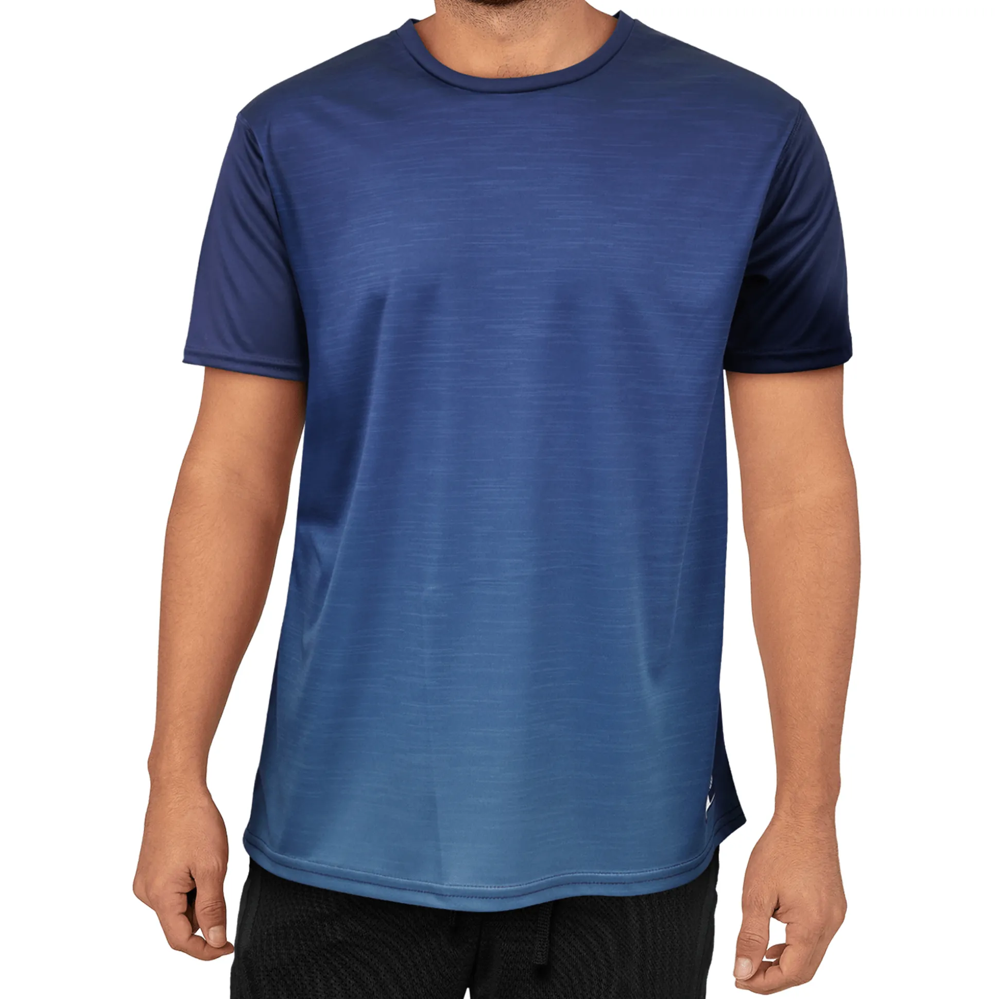 Navy / Green - Gradient - Flex Fit - Mens Training T-Shirt