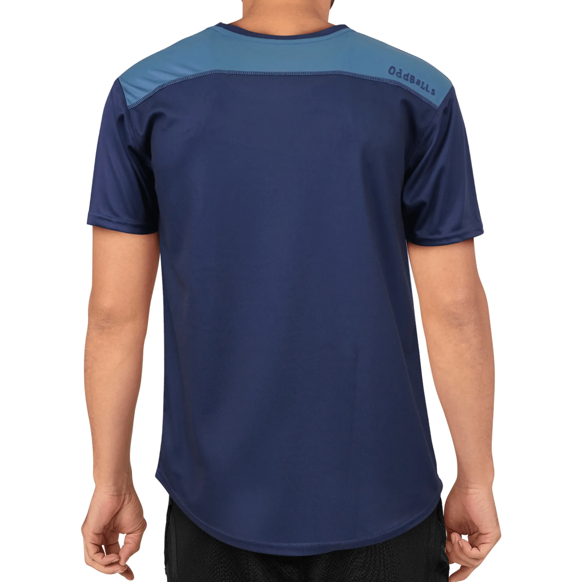 Navy / Green - Gradient - Flex Fit - Mens Training T-Shirt