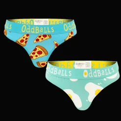 Pizza and Fried Eggs Bundle - Ladies Thong 2 Pack Bundle