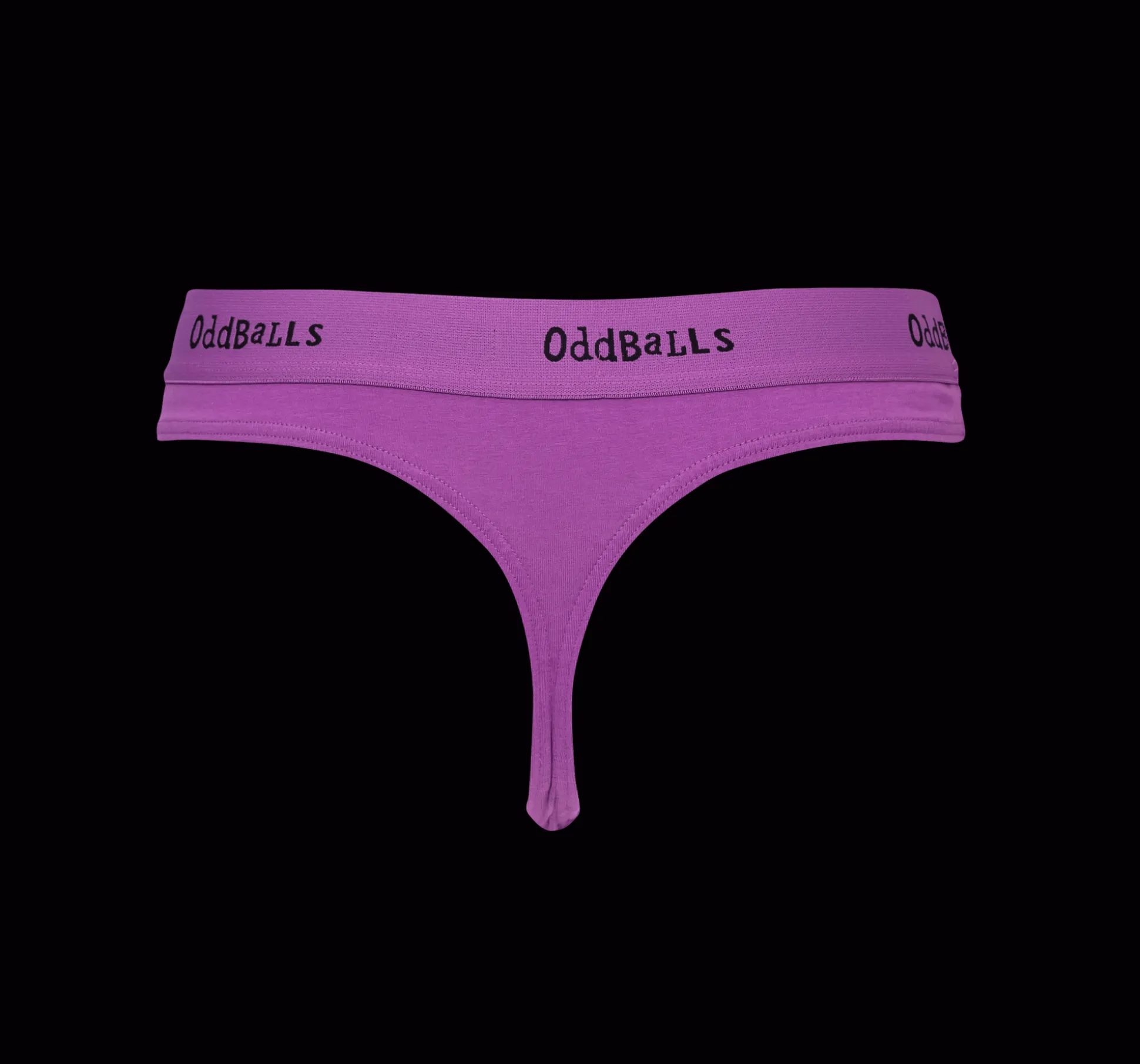 Purple & Black - Ladies Thong