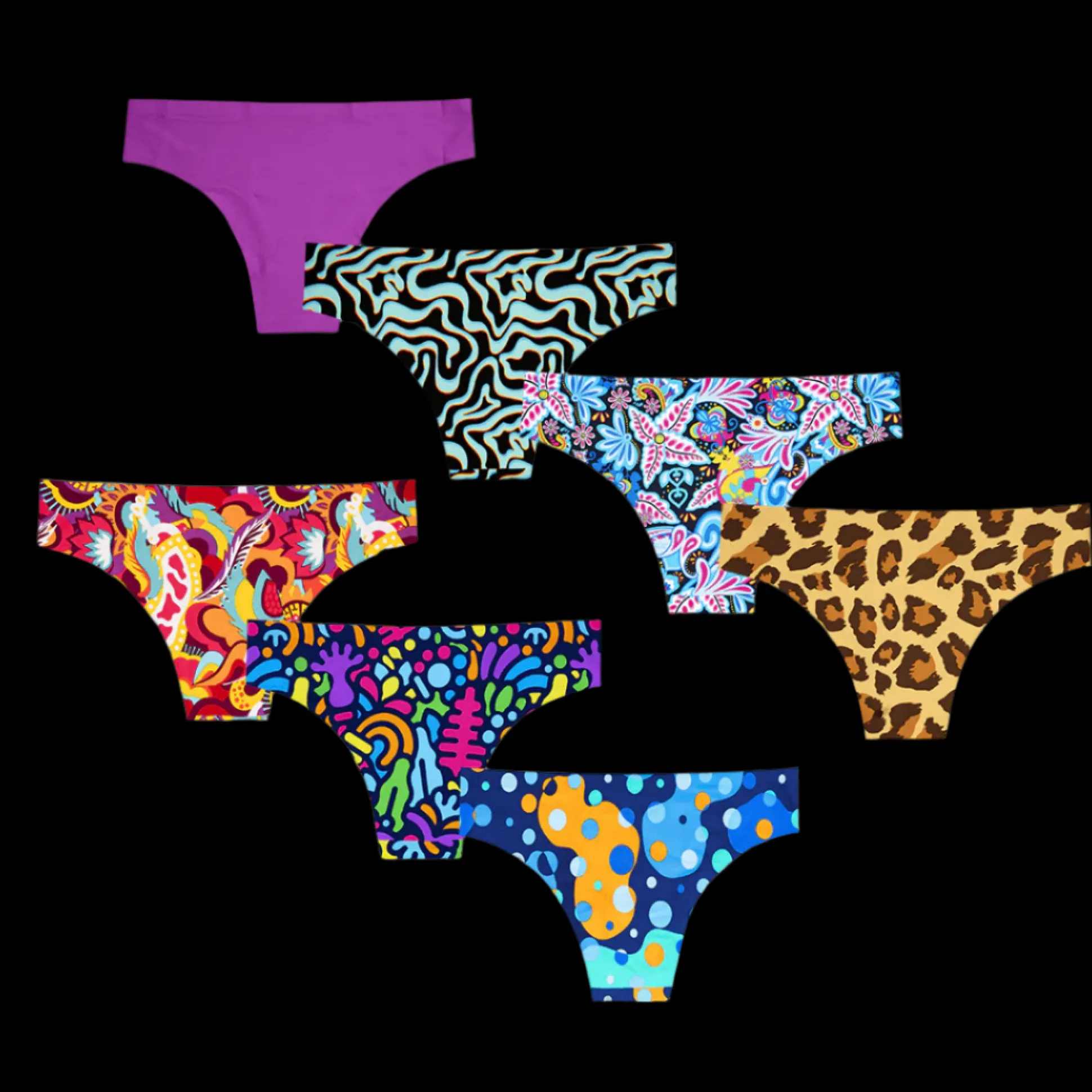 Spring Season Bundle - Ladies Seamless Brazilian Briefs 7 Pack Bundle