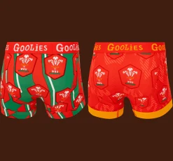 Welsh Rugby Union - Kids Boxer Shorts 2 Pack Bundle