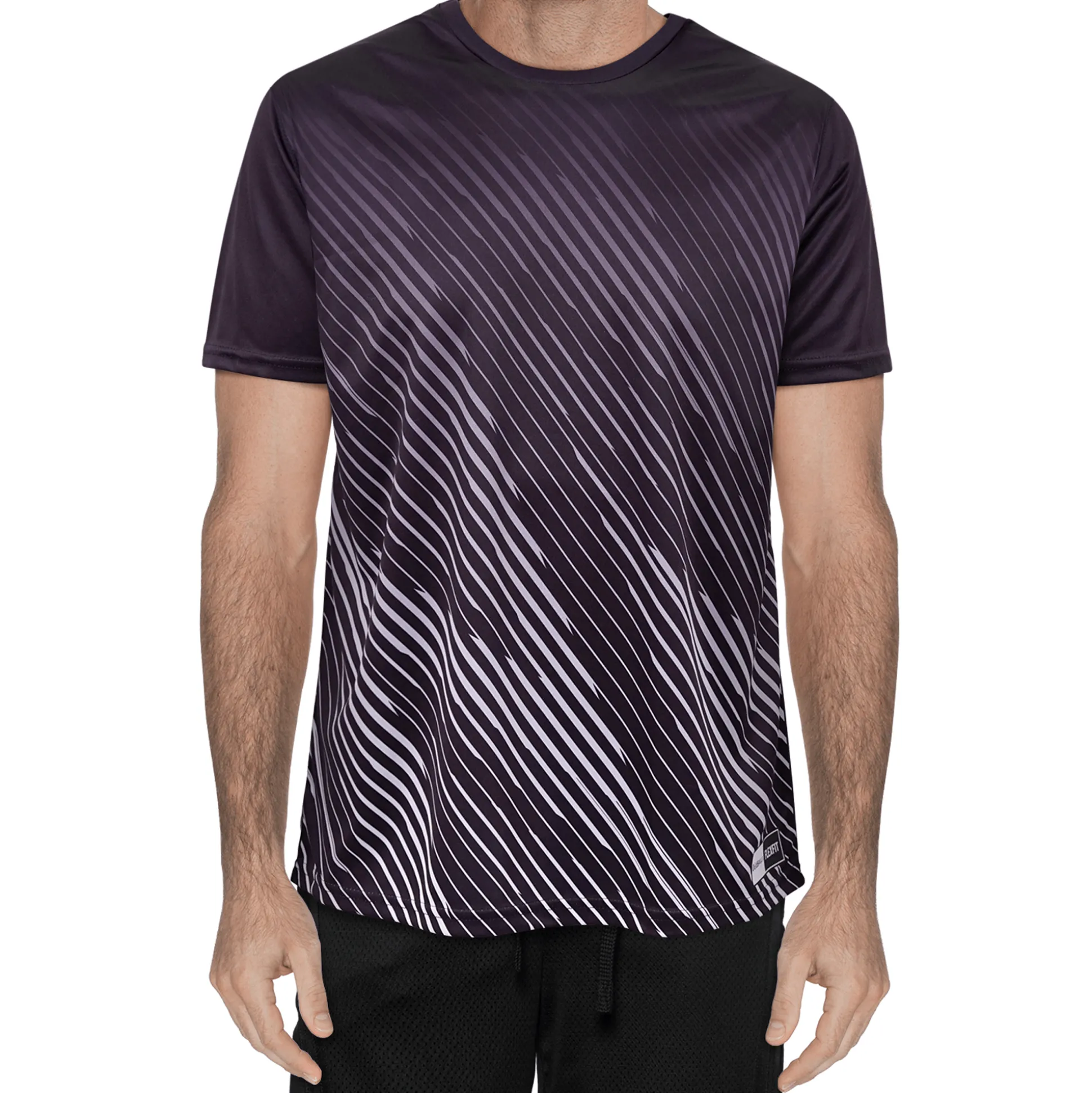 Zig Zag - Black / Grey - Flex Fit - Mens Training T-Shirt