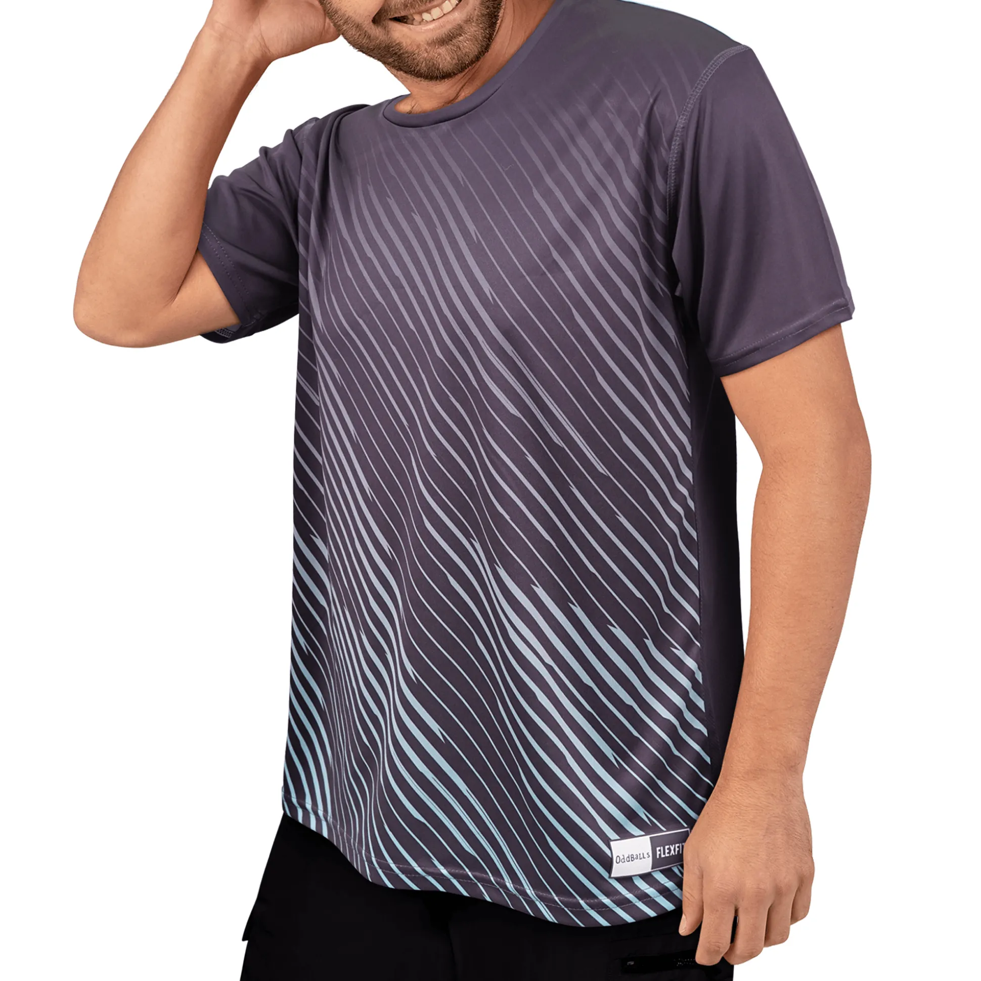 Zig Zag - Grey / Mint - Flex Fit - Mens Training T-Shirt